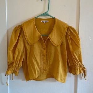 Reformation Blouse - mustard yellow